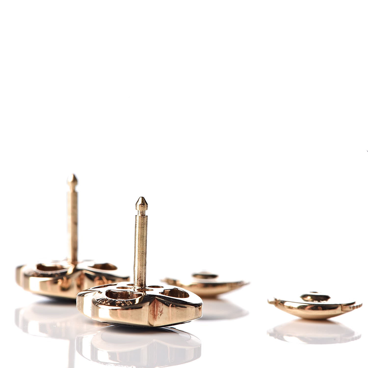 Van Cleef & Arpels 18K Yellow Gold Onyx Pure Alhambra Earrings 3 of 6