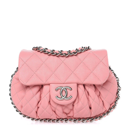Chanel Washed Lambskin Quilted Mini Chain Around Messenger Pink 1 of 8