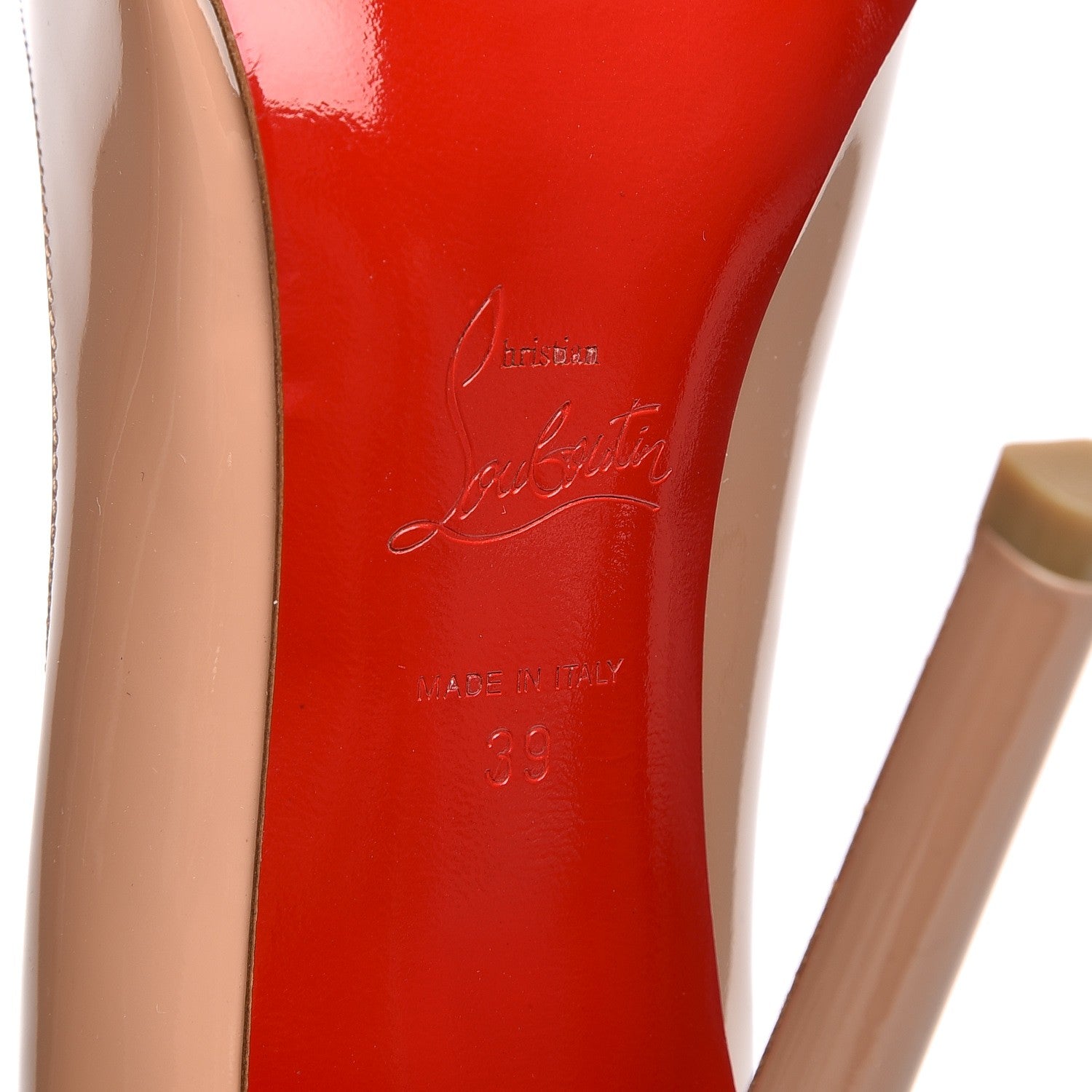 Christian Louboutin Patent Pigalle 120 Pumps 39 Nude 5 of 8