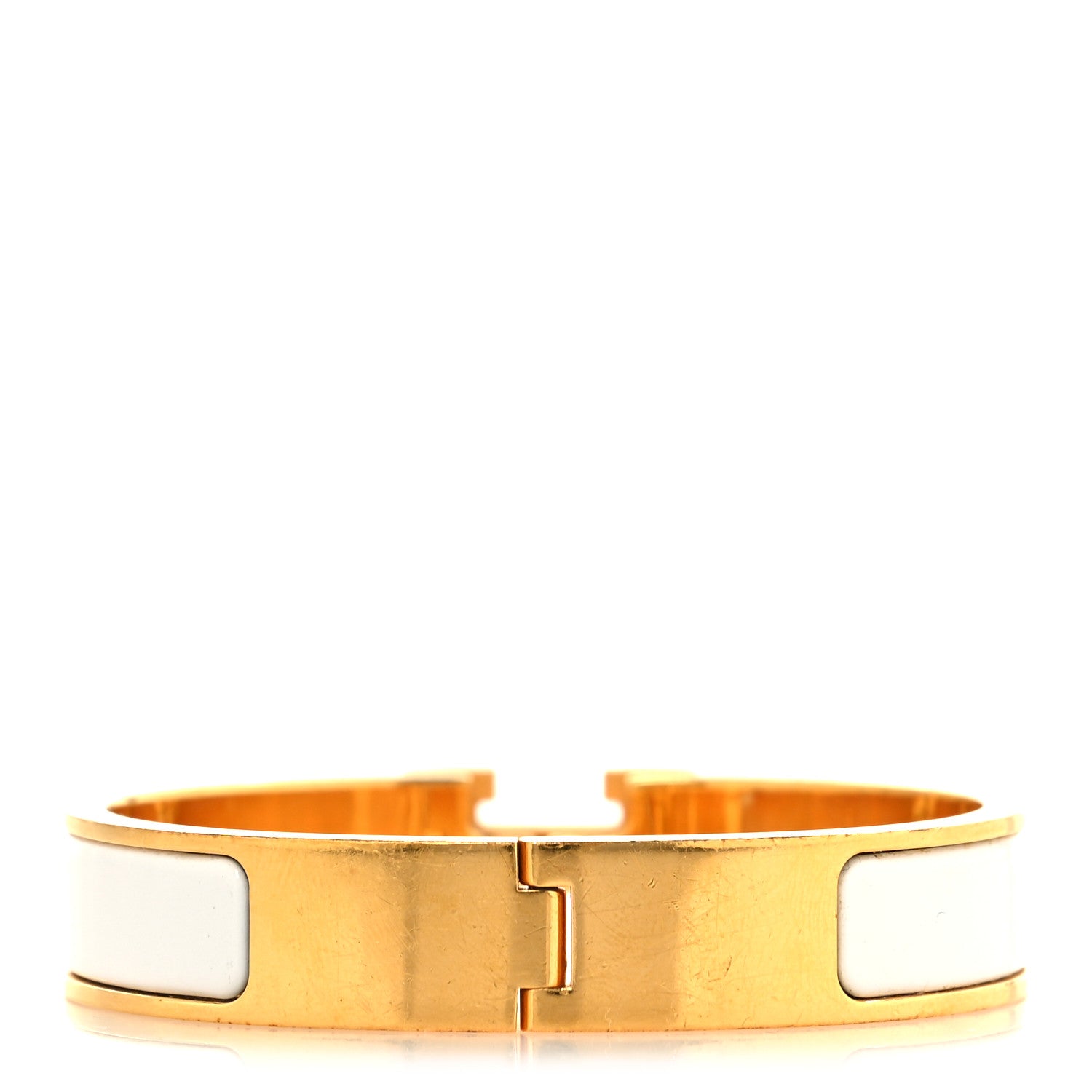 Hermes Enamel Narrow Clic Clac H Bracelet PM White 3 of 4