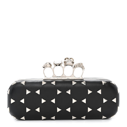 Alexander McQueen Nappa Triangle Studded Knucklebox Clutch Black 1 of 10