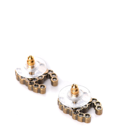 Chanel Crystal City Of Lights CC Earrings Gold 3 of 5