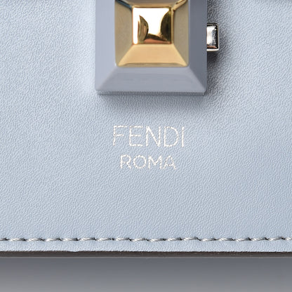 Fendi Vitello Liberty Whipstitch Bow Small Kan I Shoulder Bag Azzurro Polvere Multicolor 6 of 10