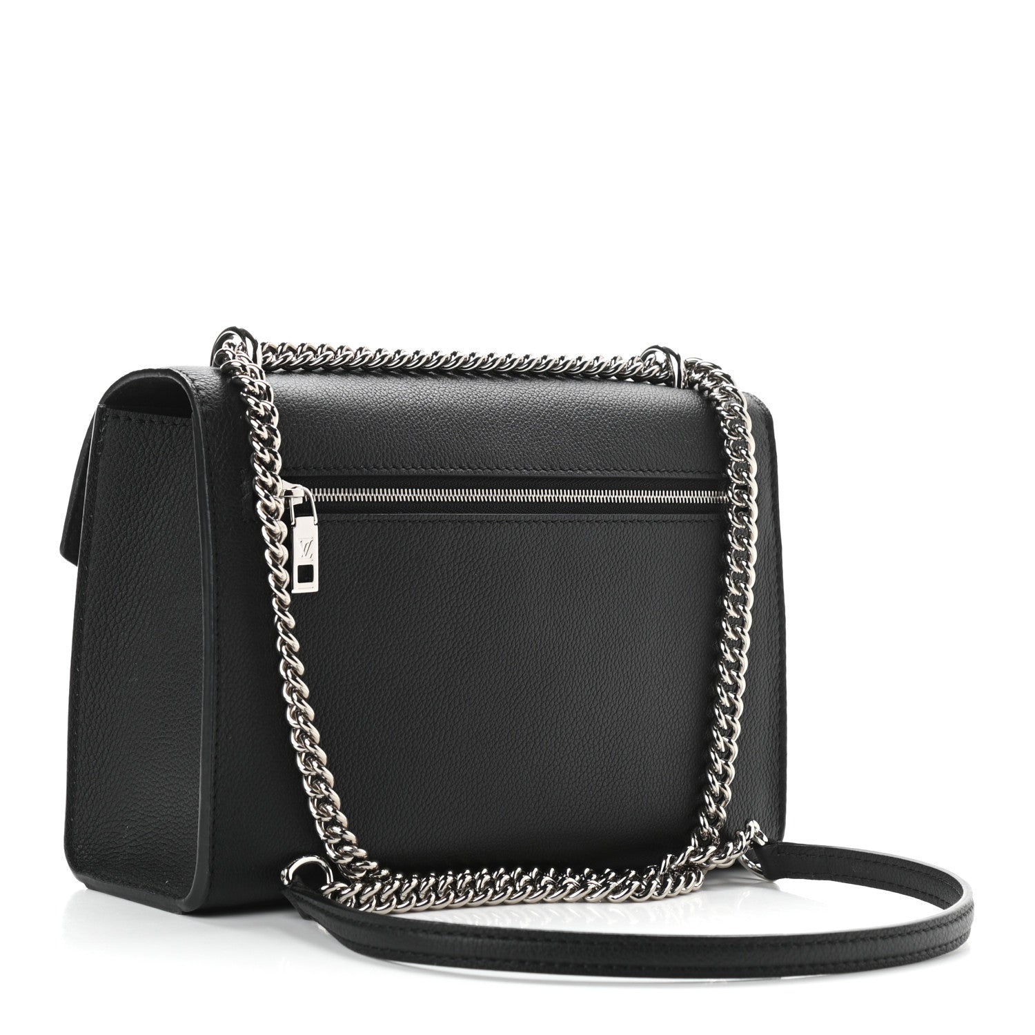 Louis Vuitton Soft Calfskin Mylockme Chain Bag BB Black 3 of 10
