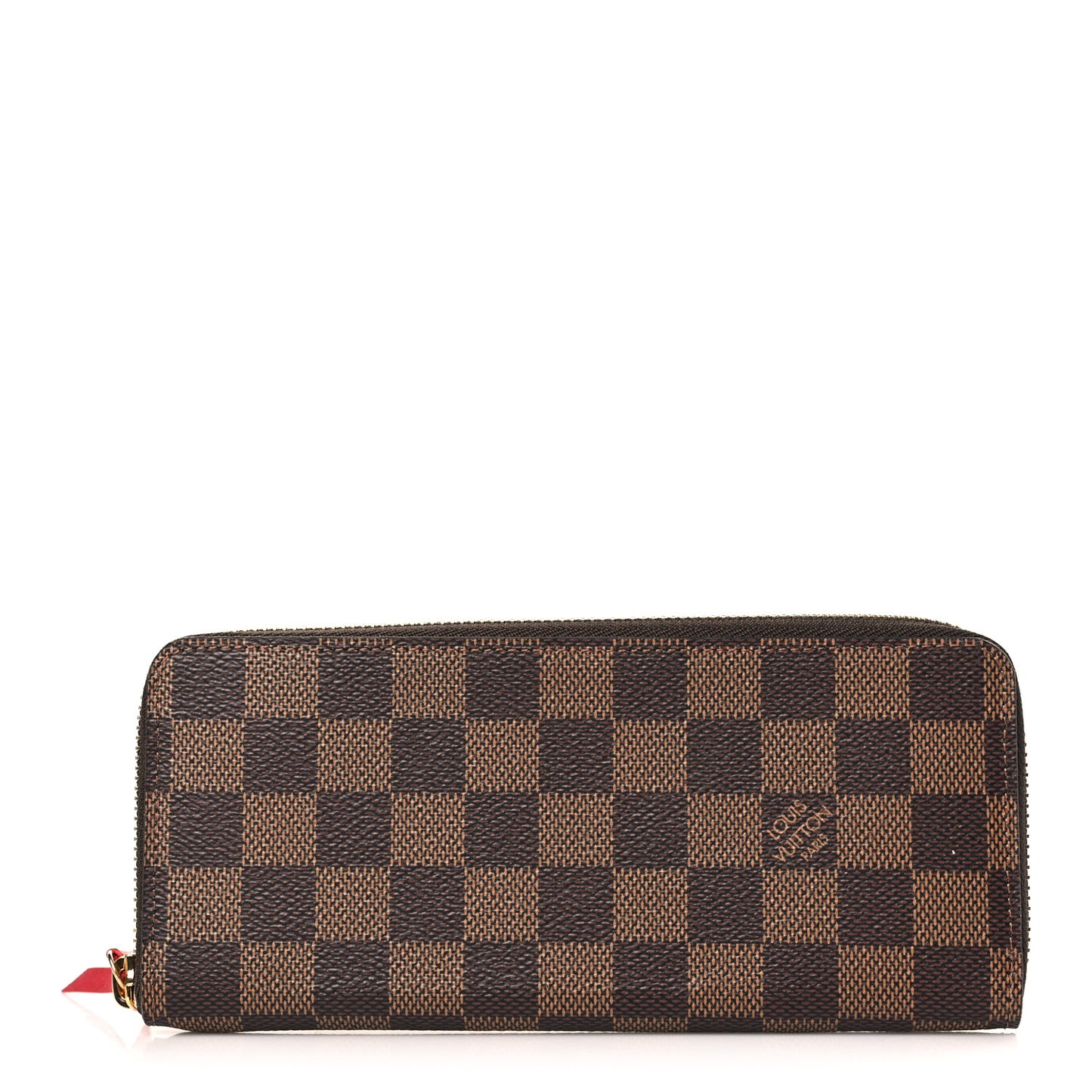 Damier Ebene Clemence Wallet Cherry