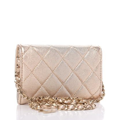 Chanel Metallic Lambskin Quilted Belt Bag Gold 3 of 8