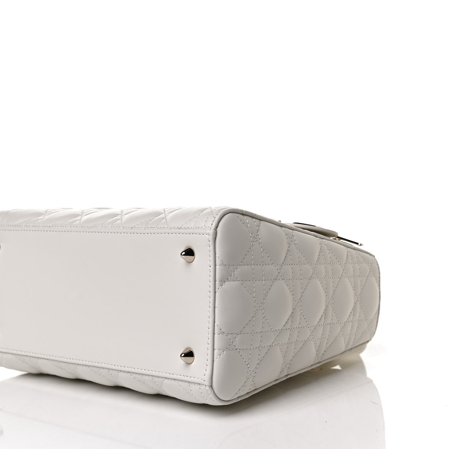 Christian Dior Lambskin Cannage Medium Lady Dior White 6 of 12