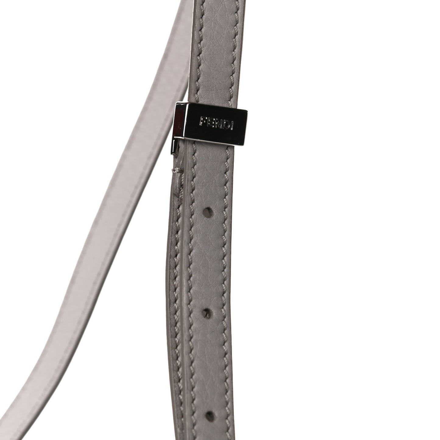 Vitello Dolce Fox Goat Bi-Color Sad Eyes Mirror Charm Petite 2Jours Tote Grigio Polvere Black