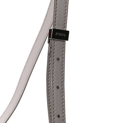 Fendi Vitello Dolce Fox Goat Bi-Color Sad Eyes Mirror Charm Petite 2Jours Tote Grigio Polvere Black 14 of 14