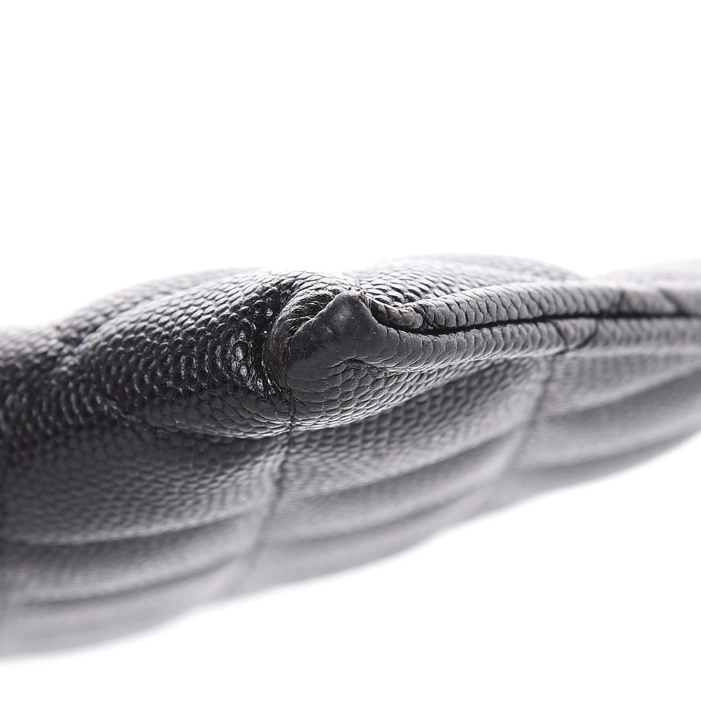 Caviar Quilted Classic Zip Pouch Black