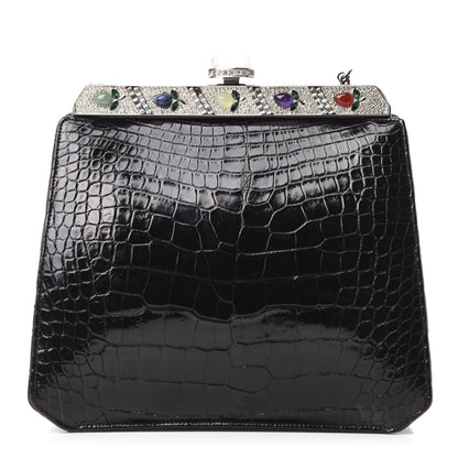 Judith Leiber Alligator Crystal Evening Bag Black 3 of 12