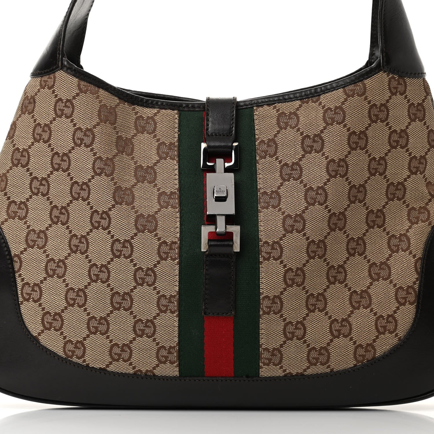Gucci Monogram Web Jackie O Hobo Dark Brown 8 of 16
