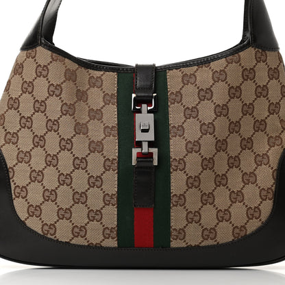 Gucci Monogram Web Jackie O Hobo Dark Brown 8 of 16