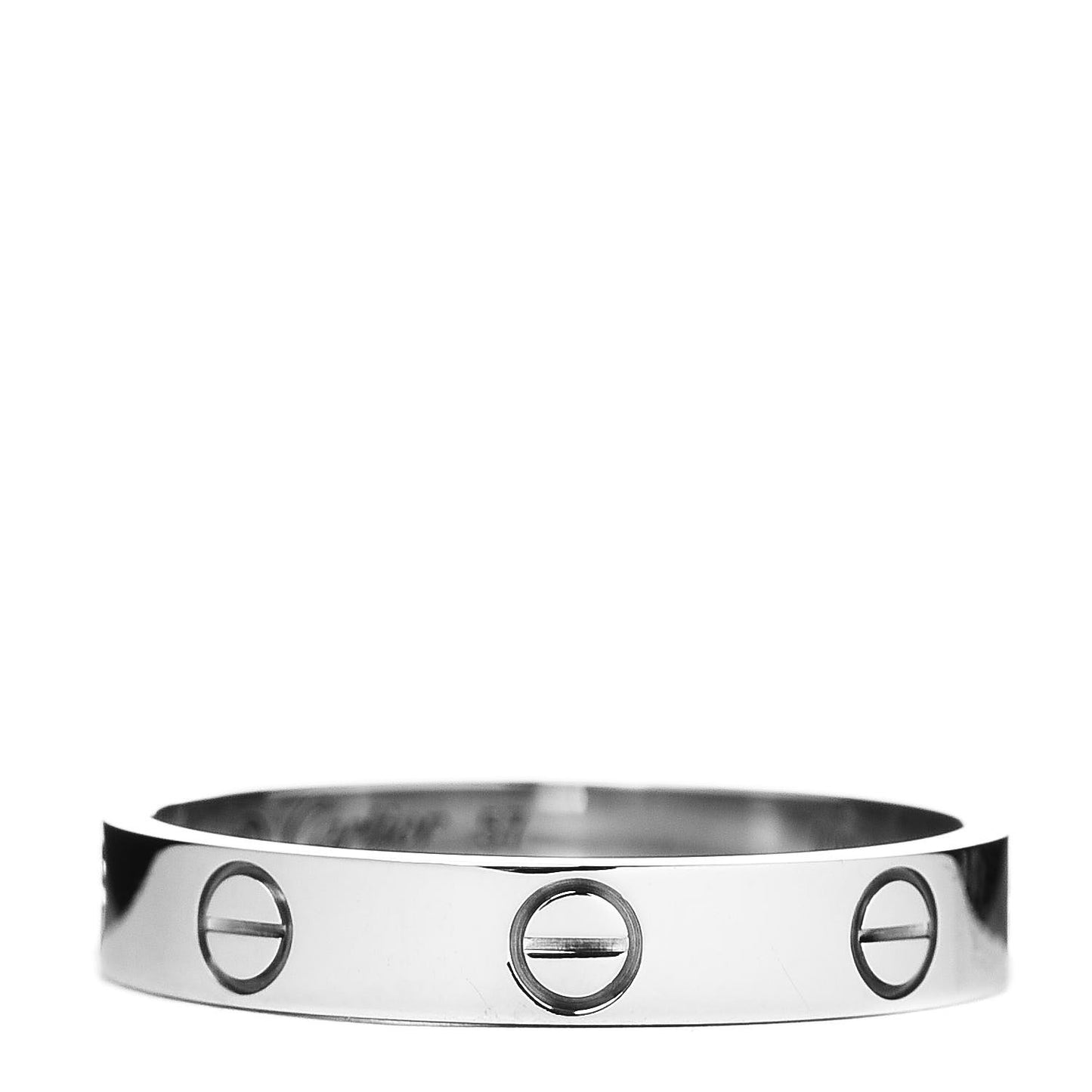 18K White Gold 3.5mm LOVE Wedding Band Ring 57 8