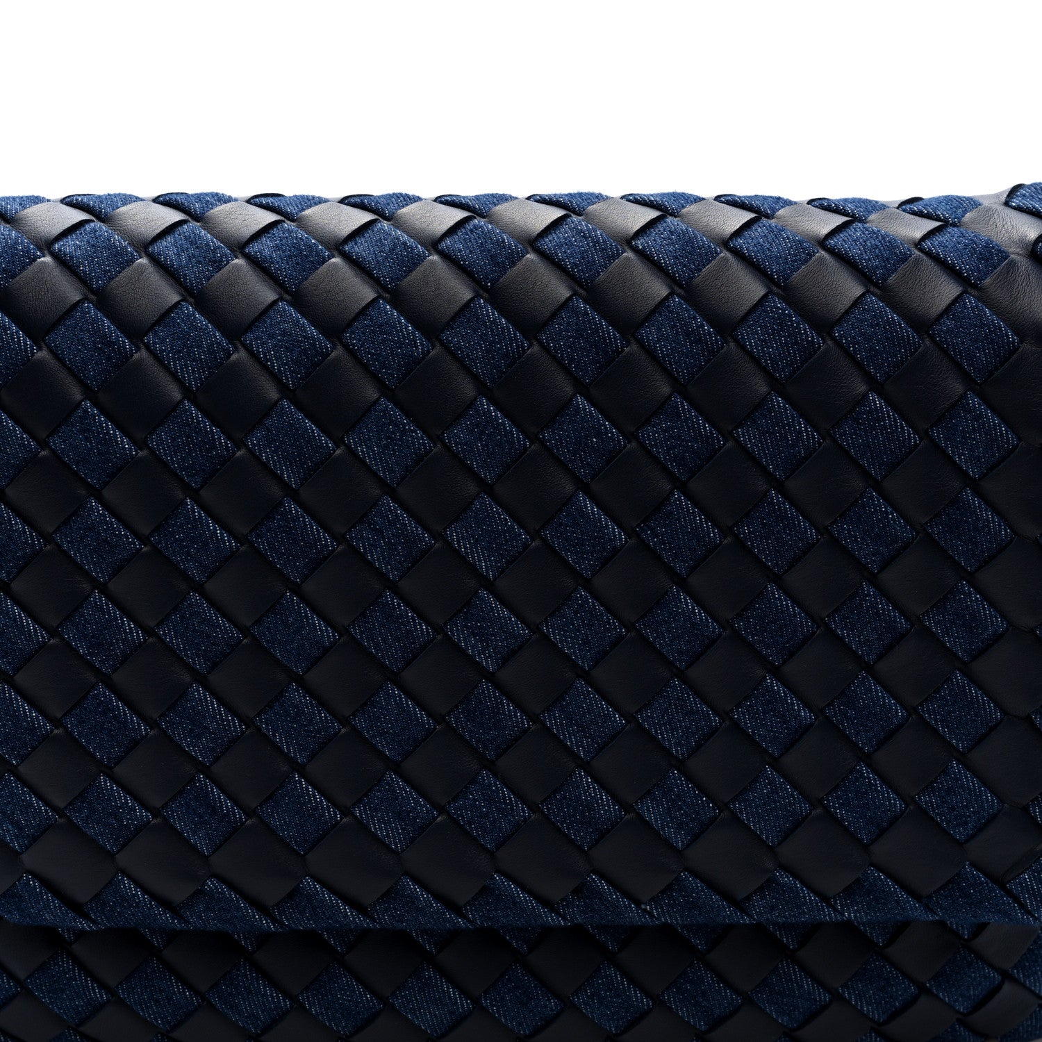 Bottega Veneta Denim Nappa Intrecciato Padded Messenger Abyss Indigo 7 of 9