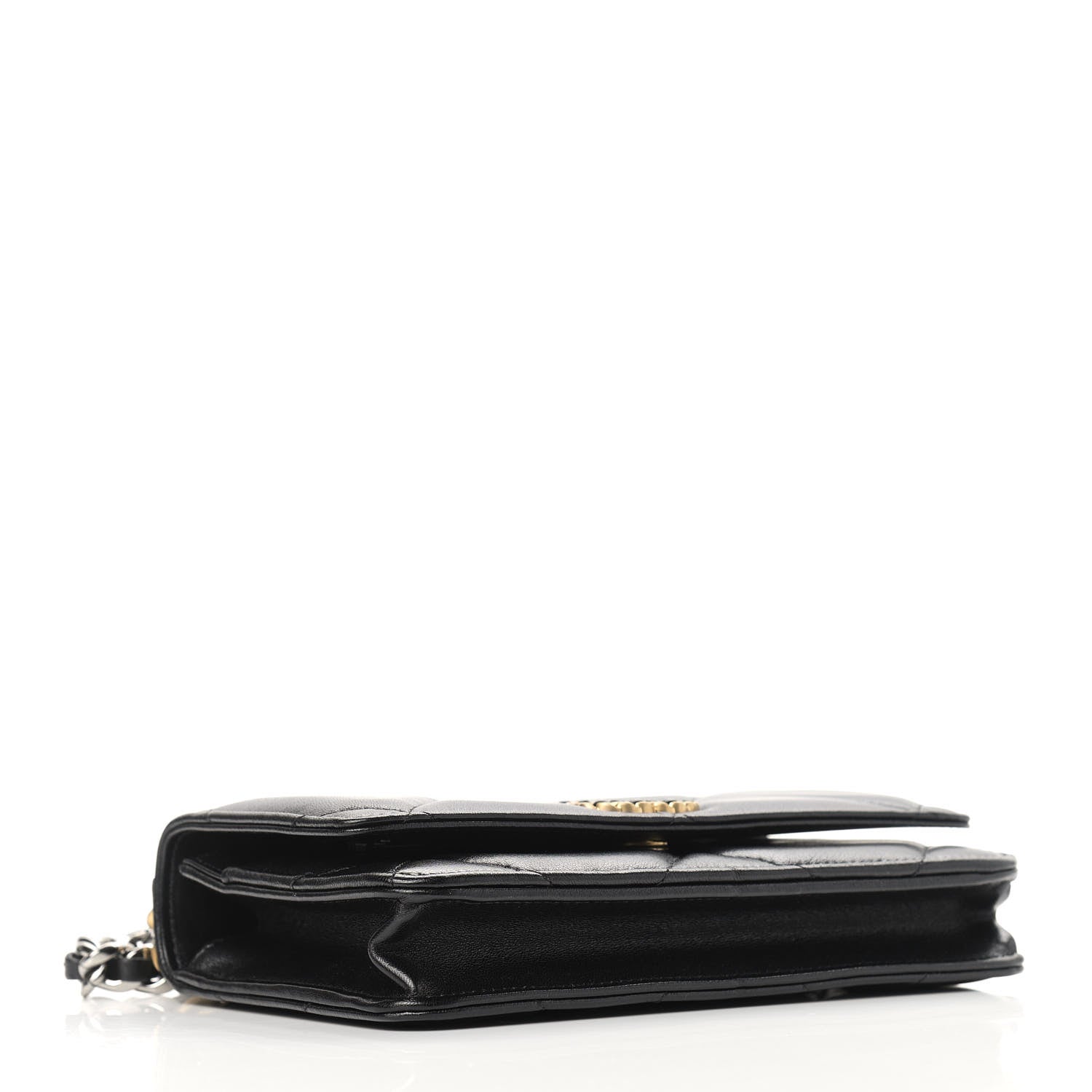 Chanel Goatskin Quilted Chanel 19 Wallet On Chain WOC Black 4 of 11