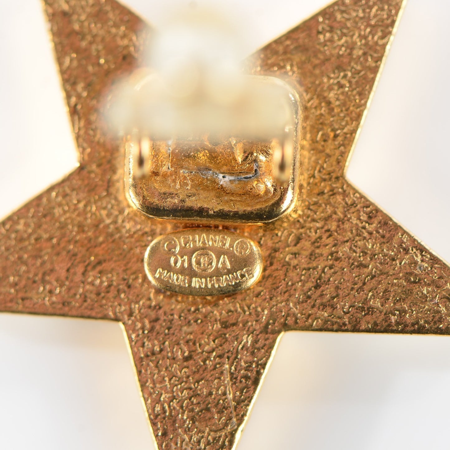 Enamel CC Star Clip On Earrings Gold Pink