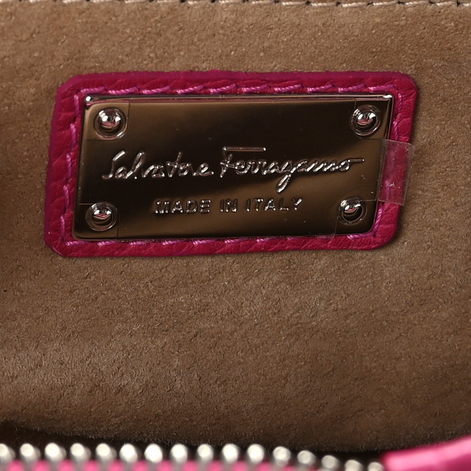 Salvatore Ferragamo Crocodile Shoulder Bag Pink 6 of 8