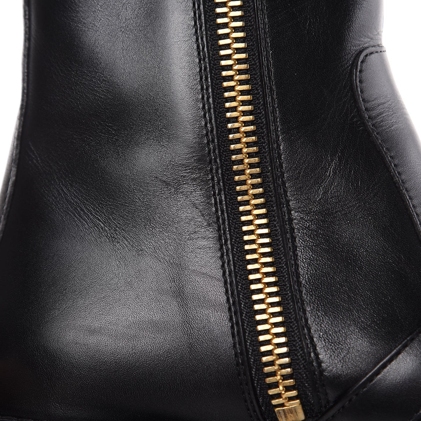 Calfskin Buckle Ankle Boots 36 Black