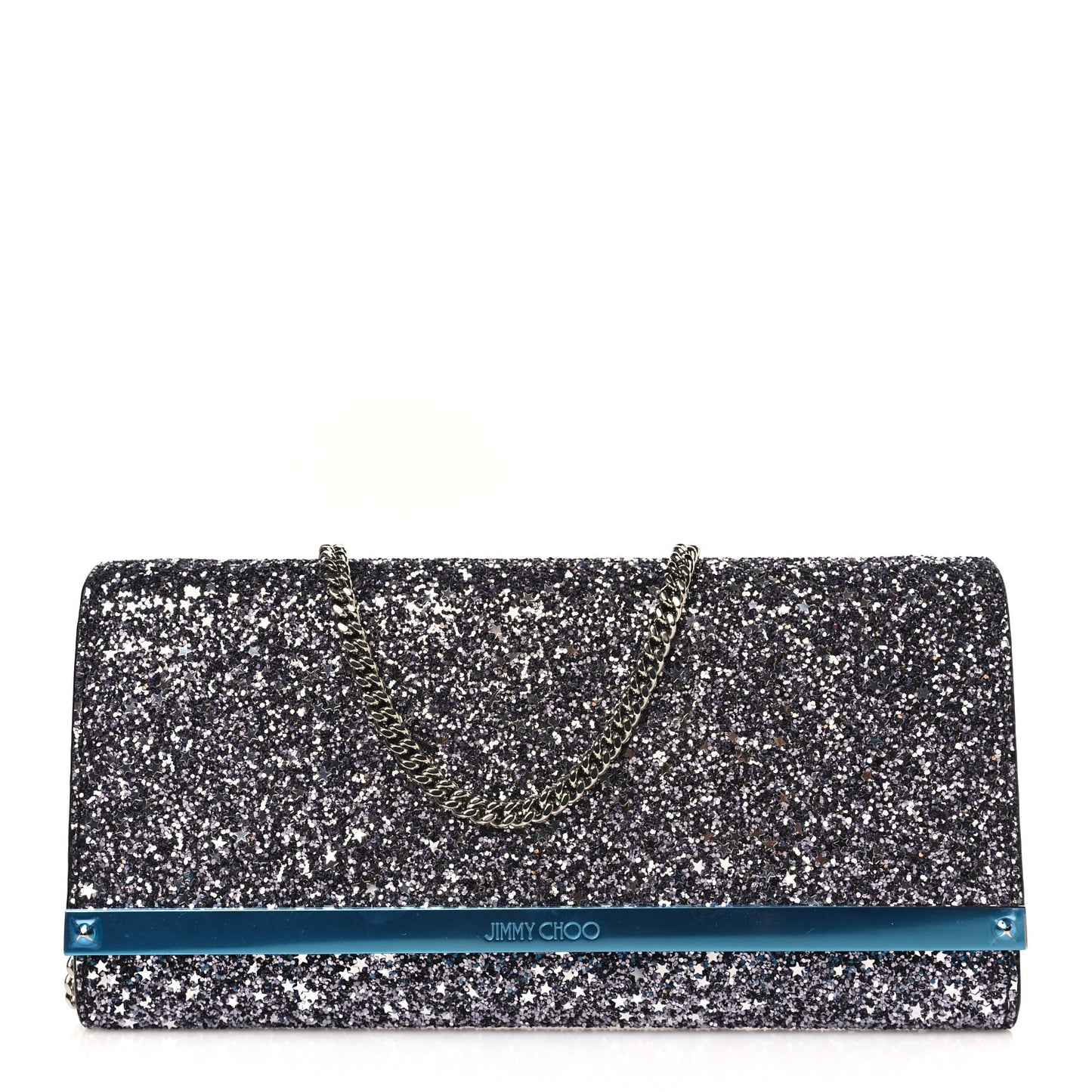 Glitter Milla Wallet on Chain Navy Mix