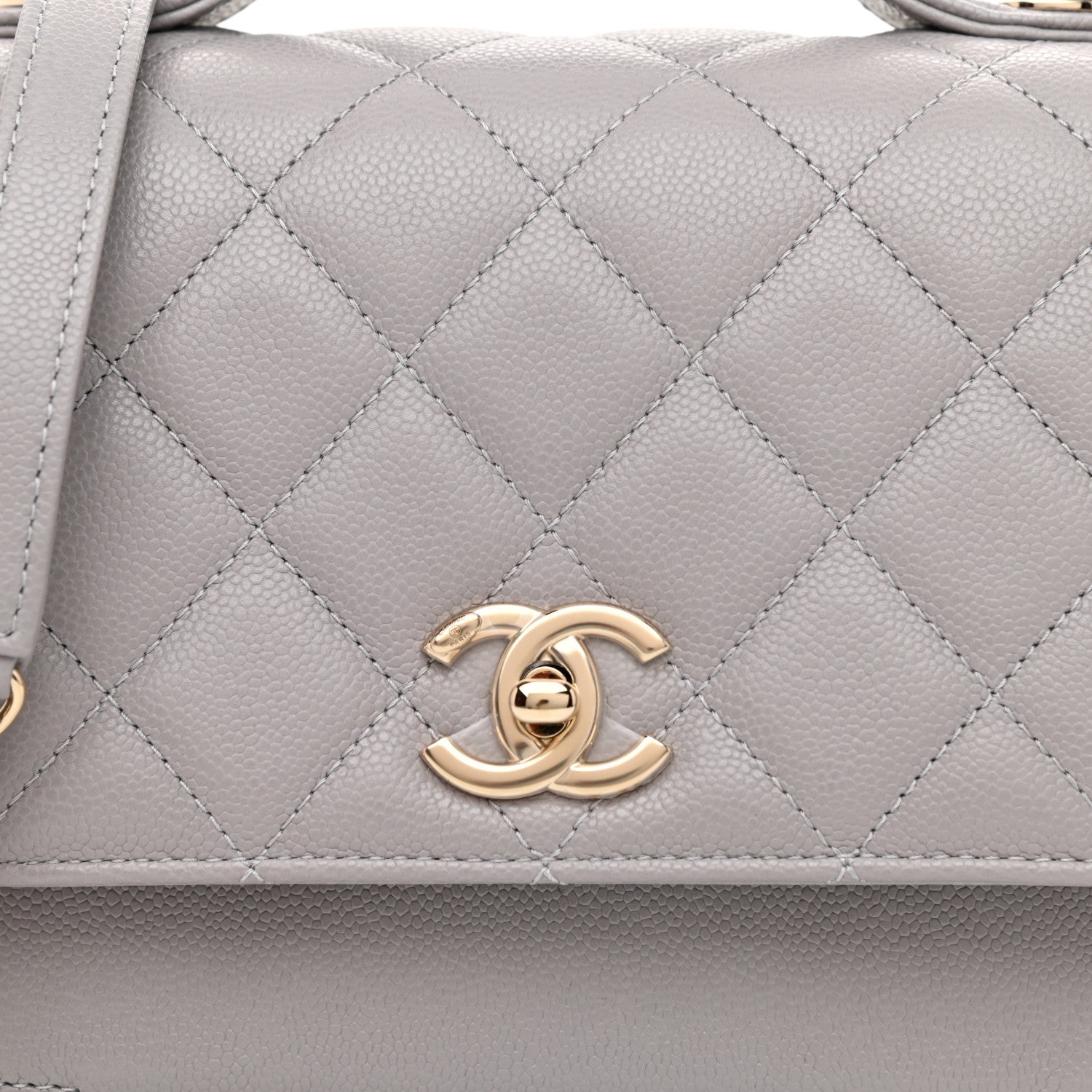 Chanel Caviar Quilted Medium Business Affinity Flap Grey 8 of 11