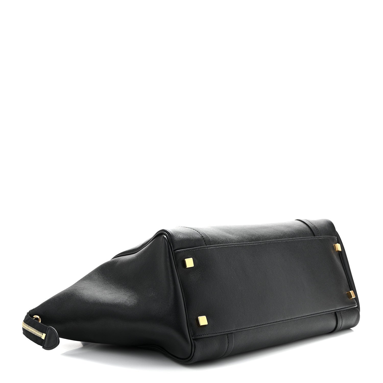 Celine Supple Shiny Lambskin Medium Smiling New Luggage Black 4 of 10