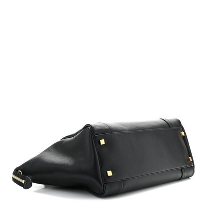 Celine Supple Shiny Lambskin Medium Smiling New Luggage Black 4 of 10