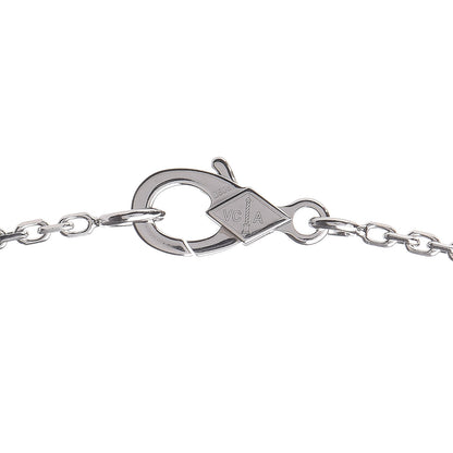 Van Cleef & Arpels 18K White Gold Chalcedony Vintage Alhambra Pendant Necklace 6 of 8