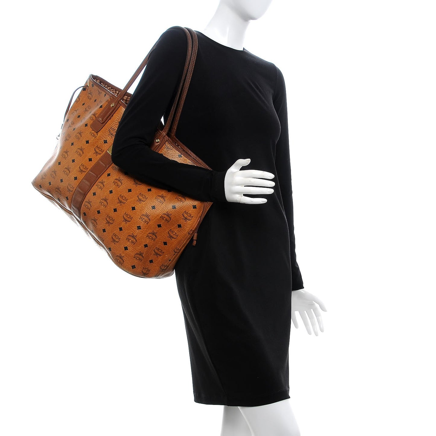 Visetos Liz Reversible Shopper Tote Cognac
