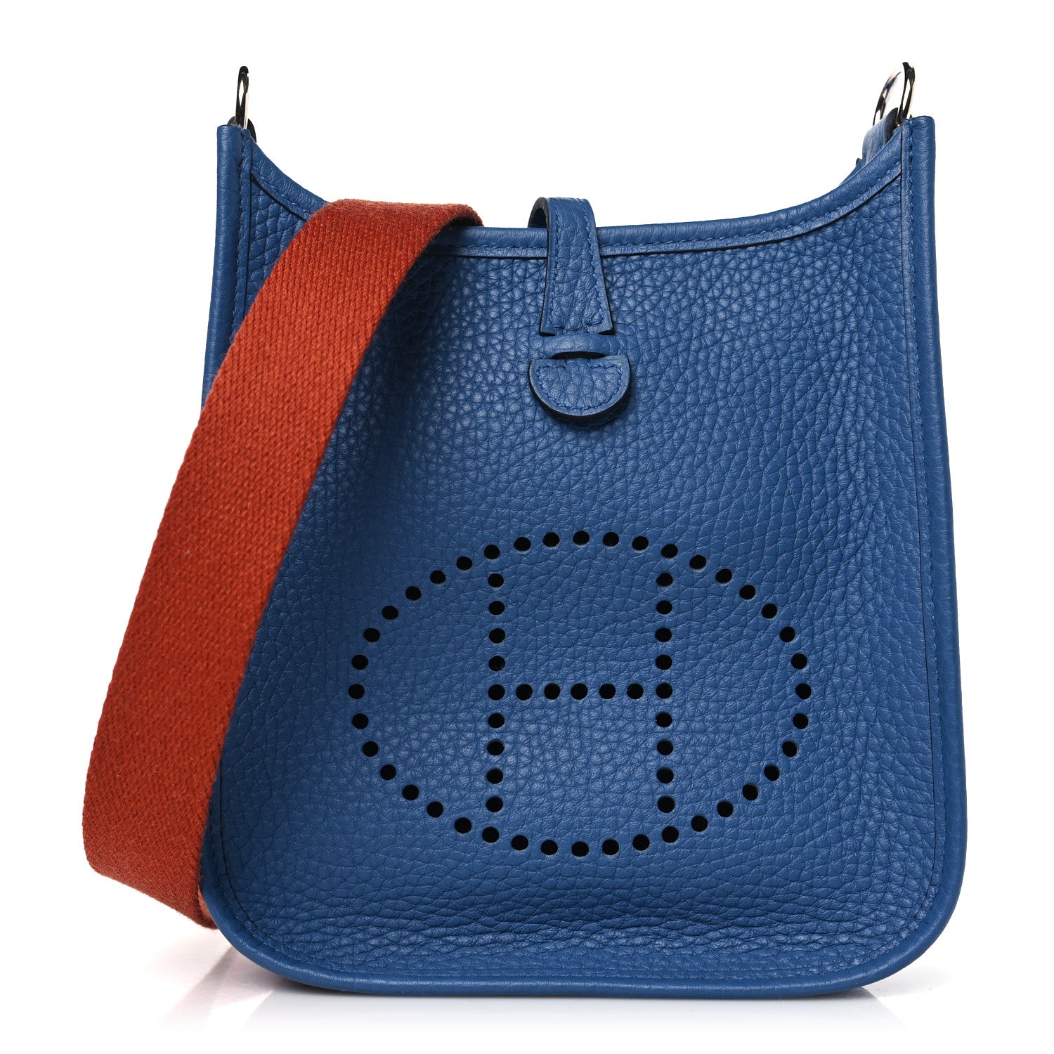 Hermes Taurillon Clemence Amazone Evelyne TPM Bleu Agate Cuivre 1 of 10