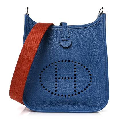 Hermes Taurillon Clemence Amazone Evelyne TPM Bleu Agate Cuivre 1 of 10