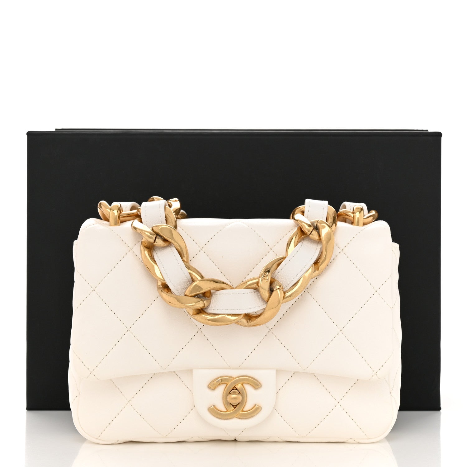 Chanel Lambskin Quilted Mini Funky Town Flap White 12 of 12