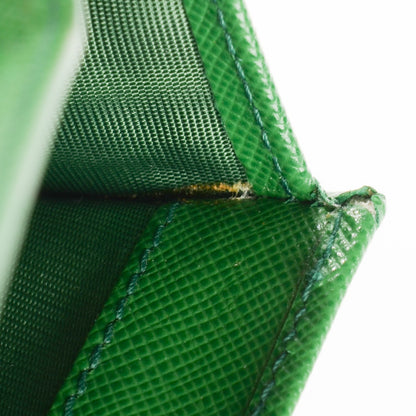 Prada Saffiano Metal Compact Wallet Verde 8 of 9