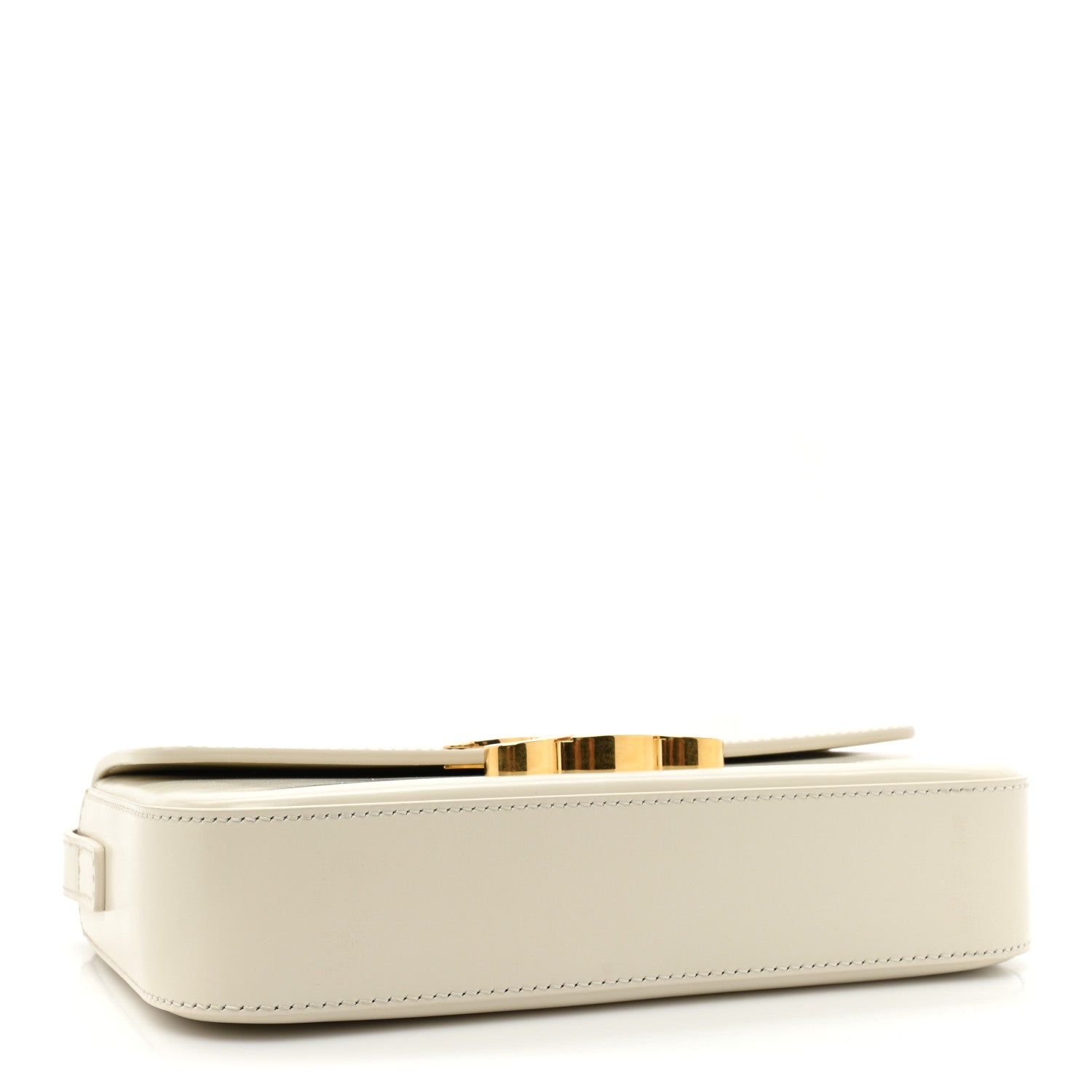 Celine Shiny Calfskin Triomphe Shoulder Bag White 4 of 10