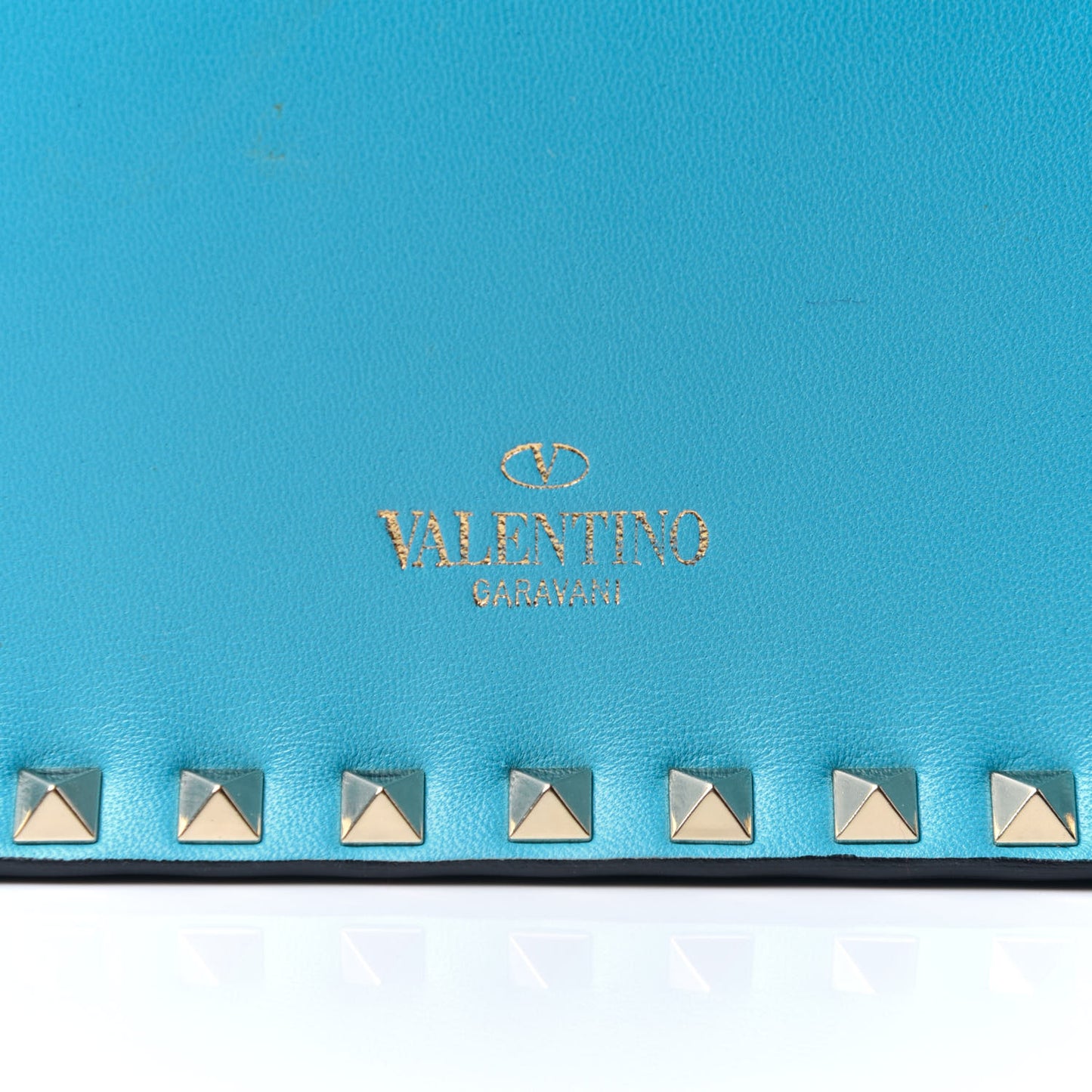 Nappa Rockstud Wristlet Clutch Parrot