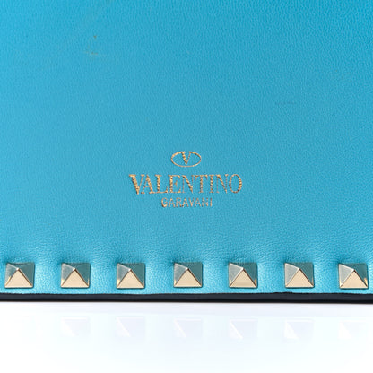 Valentino Garavani Nappa Rockstud Wristlet Clutch Parrot 9 of 10
