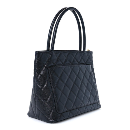 Chanel Caviar Quilted Medallion Tote Black 3 of 10