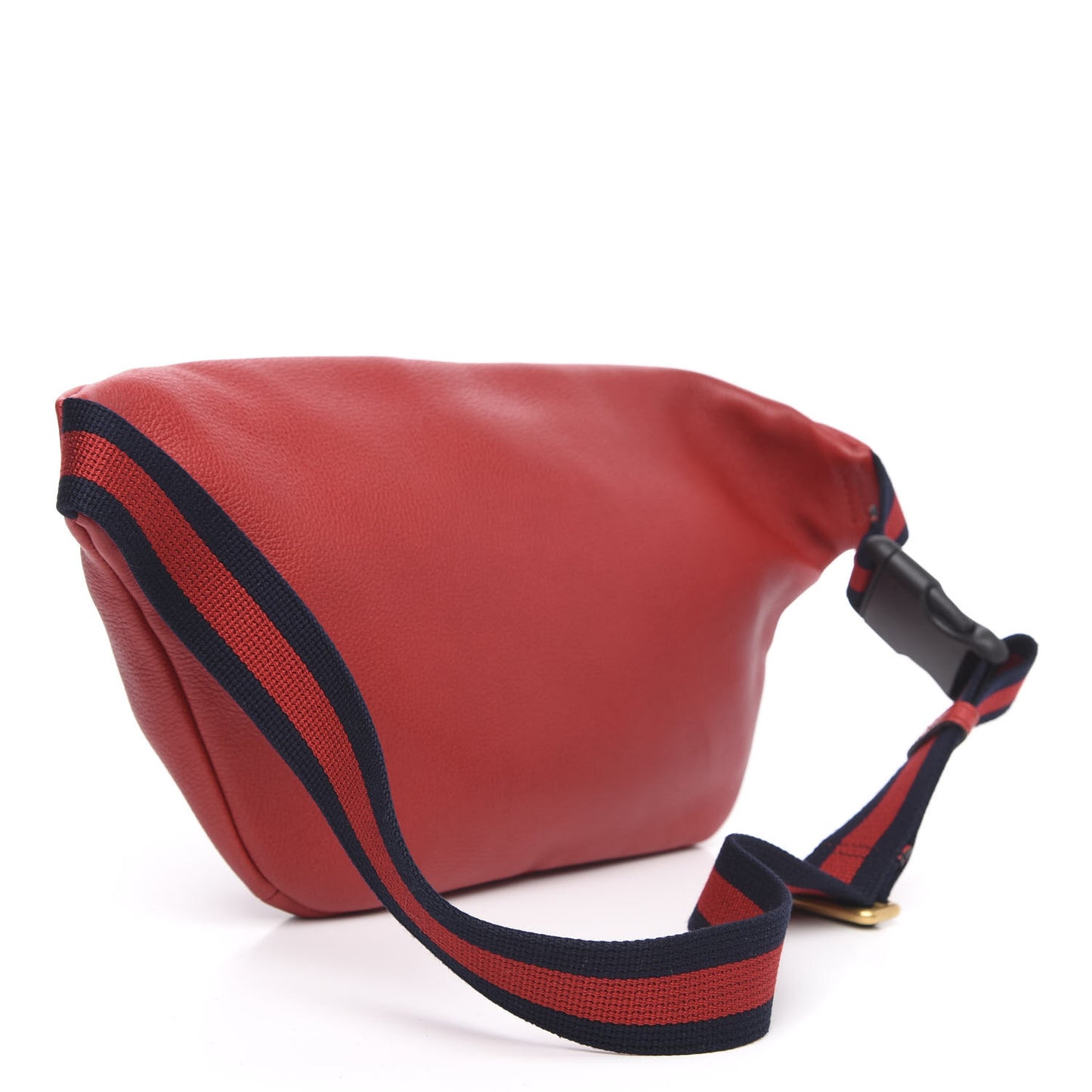 Grained Calfskin Logo Belt Bag Hibiscus Red