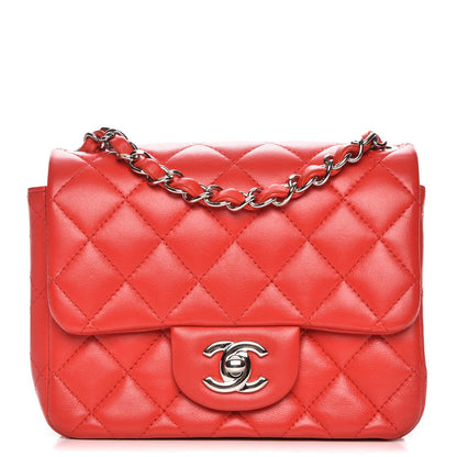 Chanel Lambskin Quilted Mini Square Flap Red 1 of 8