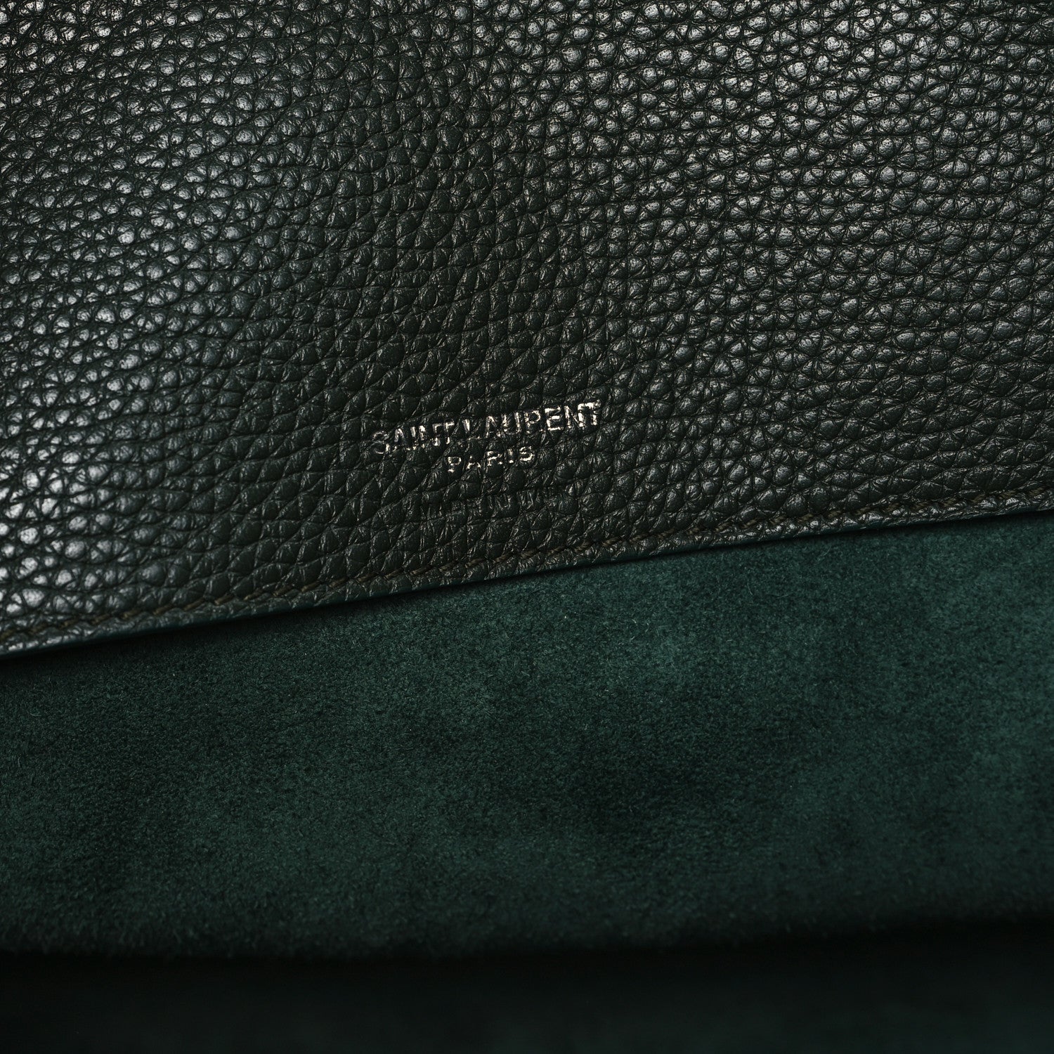 Saint Laurent Grained Calfskin Small Supple Sac De Jour Dark Vert 7 of 13