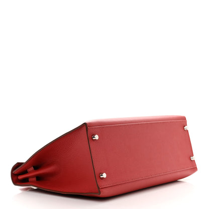 Hermes Vache Liegee Kelly Sellier 32 Rouge Garance 4 of 10