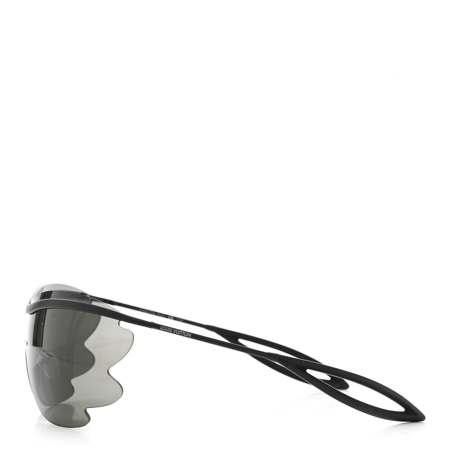 Louis Vuitton Metal Bohemian Vuittony Mask Sunglasses Z1227U Black 3 of 9