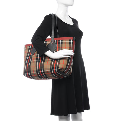 Burberry Vintage Check Medium The Giant Reversible Tote Racing Caramel Flax Yellow 2 of 11