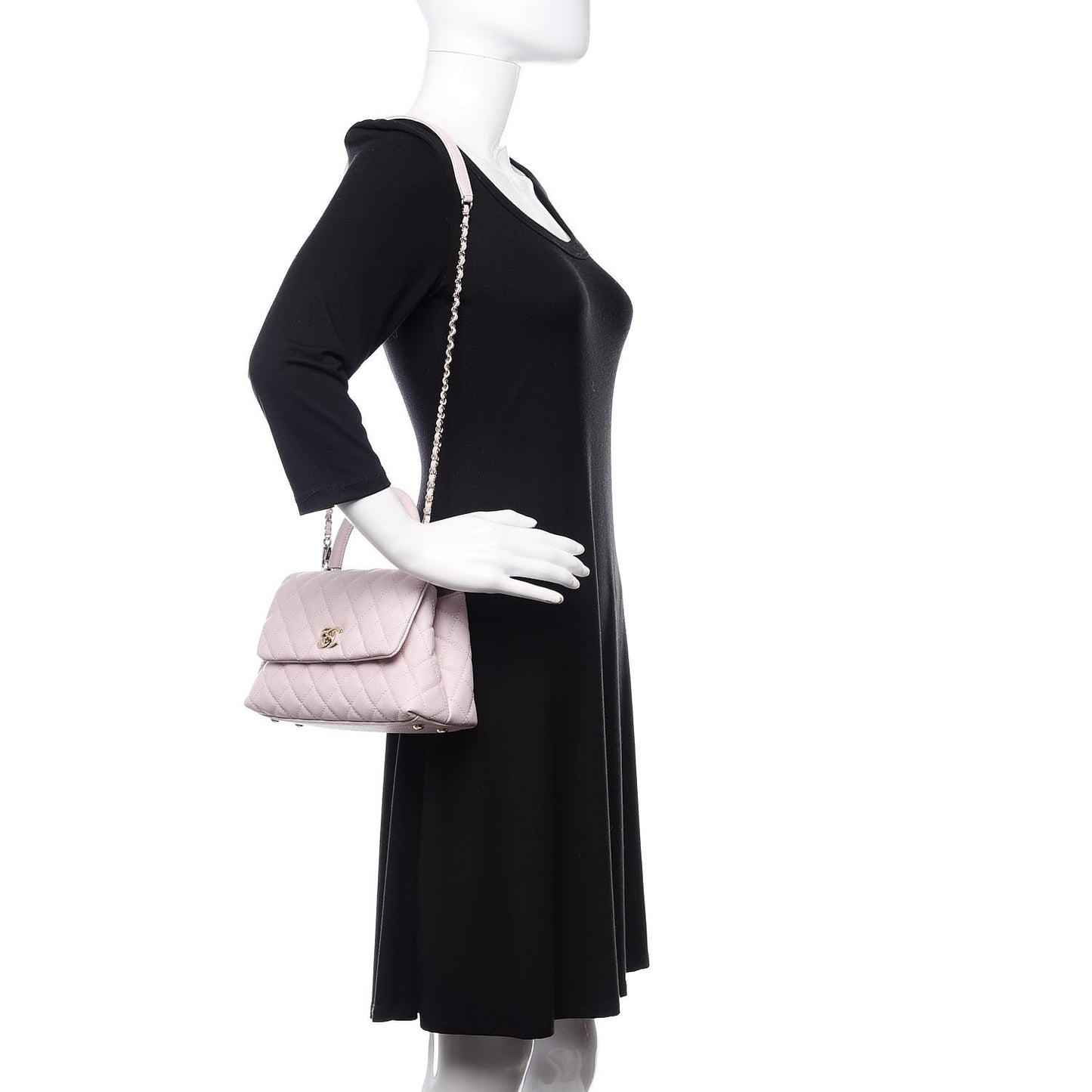 Caviar Quilted Mini Coco Handle Flap Lilas Lilac