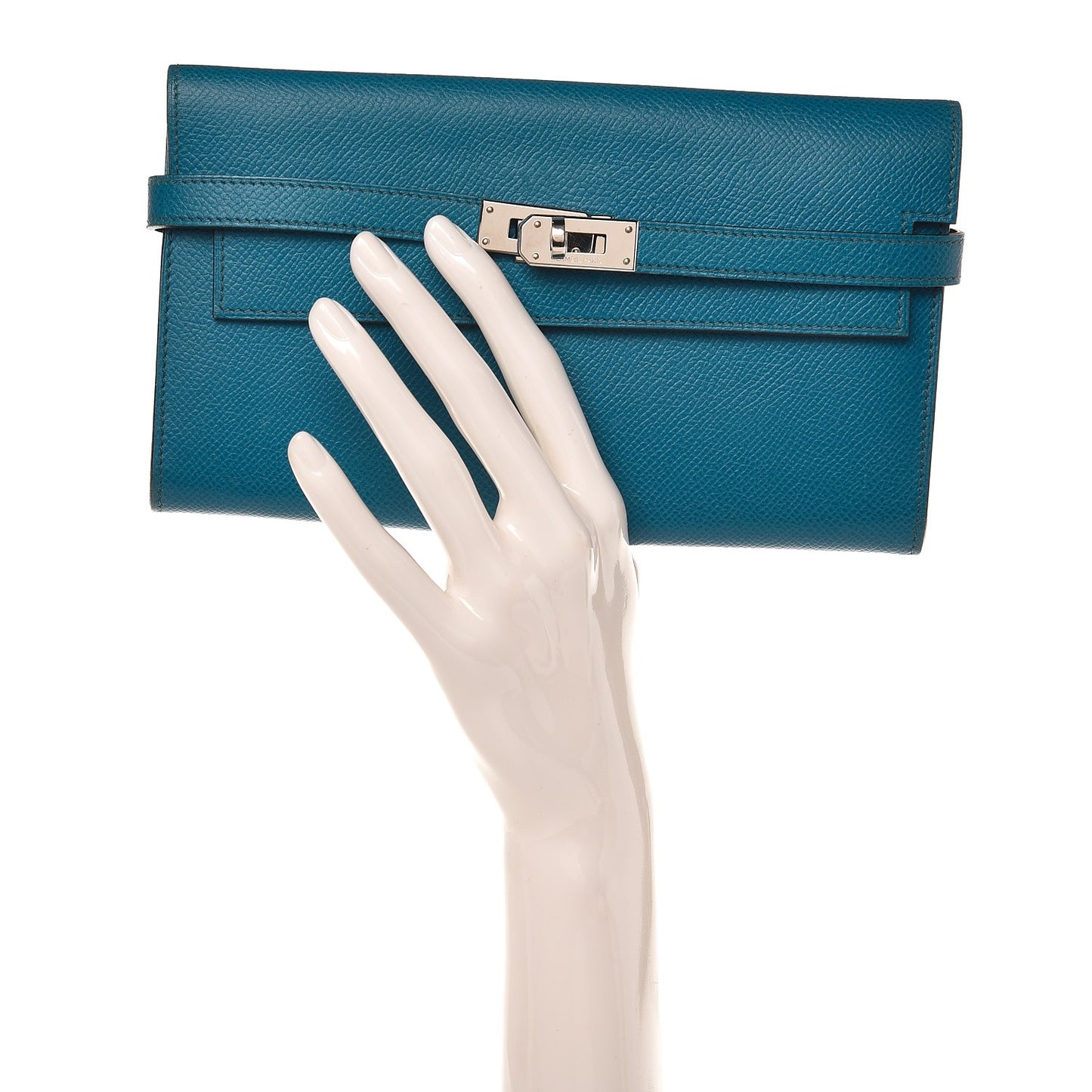 Epsom Kelly Longue Wallet Bleu Izmir