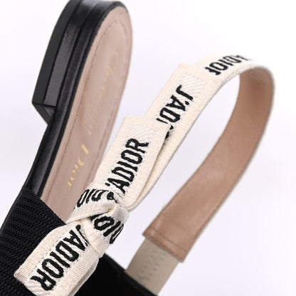 Christian Dior Technical Canvas Ribbon J'Adior Slingback Ballet Flats 35.5 Black 18 of 19