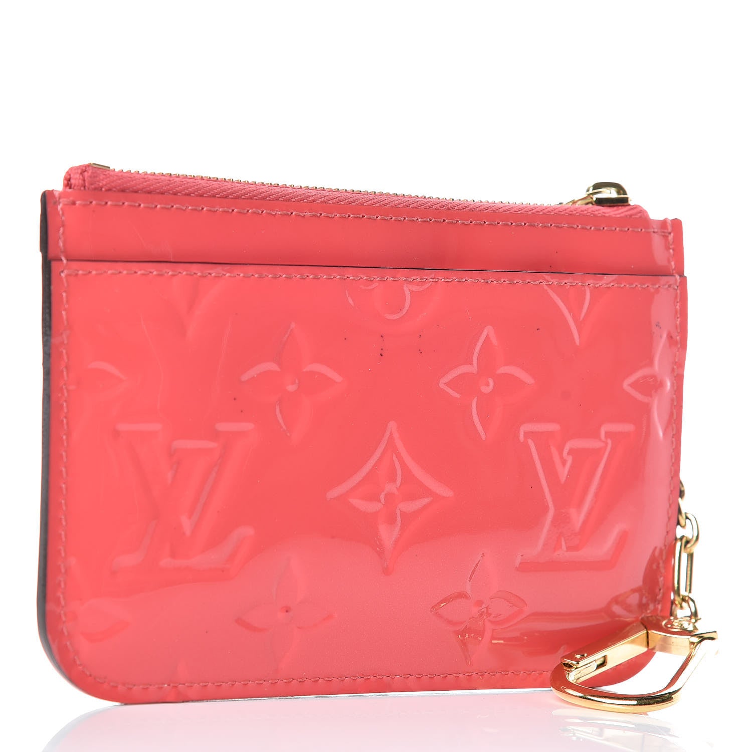 Louis Vuitton Vernis Key Pouch Rose Litchi 3 of 10