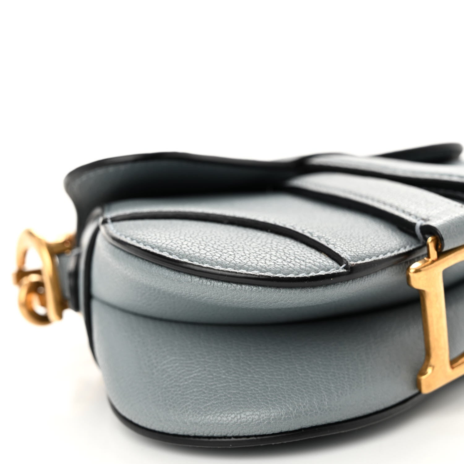 Christian Dior Goatskin Micro Saddle Bag With Strap Cloud Blue 7 of 8