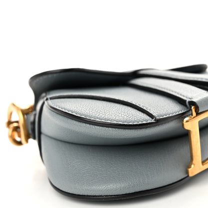 Christian Dior Goatskin Micro Saddle Bag With Strap Cloud Blue 7 of 8