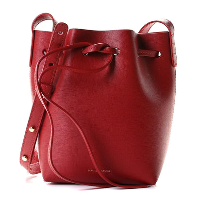 Mansur Gavriel Saffiano Mini Mini Bucket Bag Flamma 1 of 9